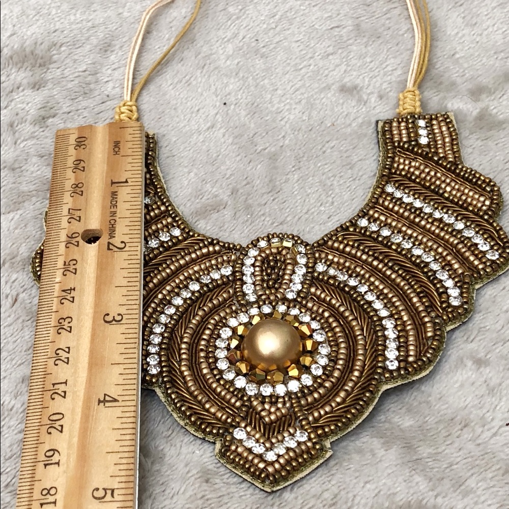 Brown/White Beaded Necklace - Picture 5 of 5